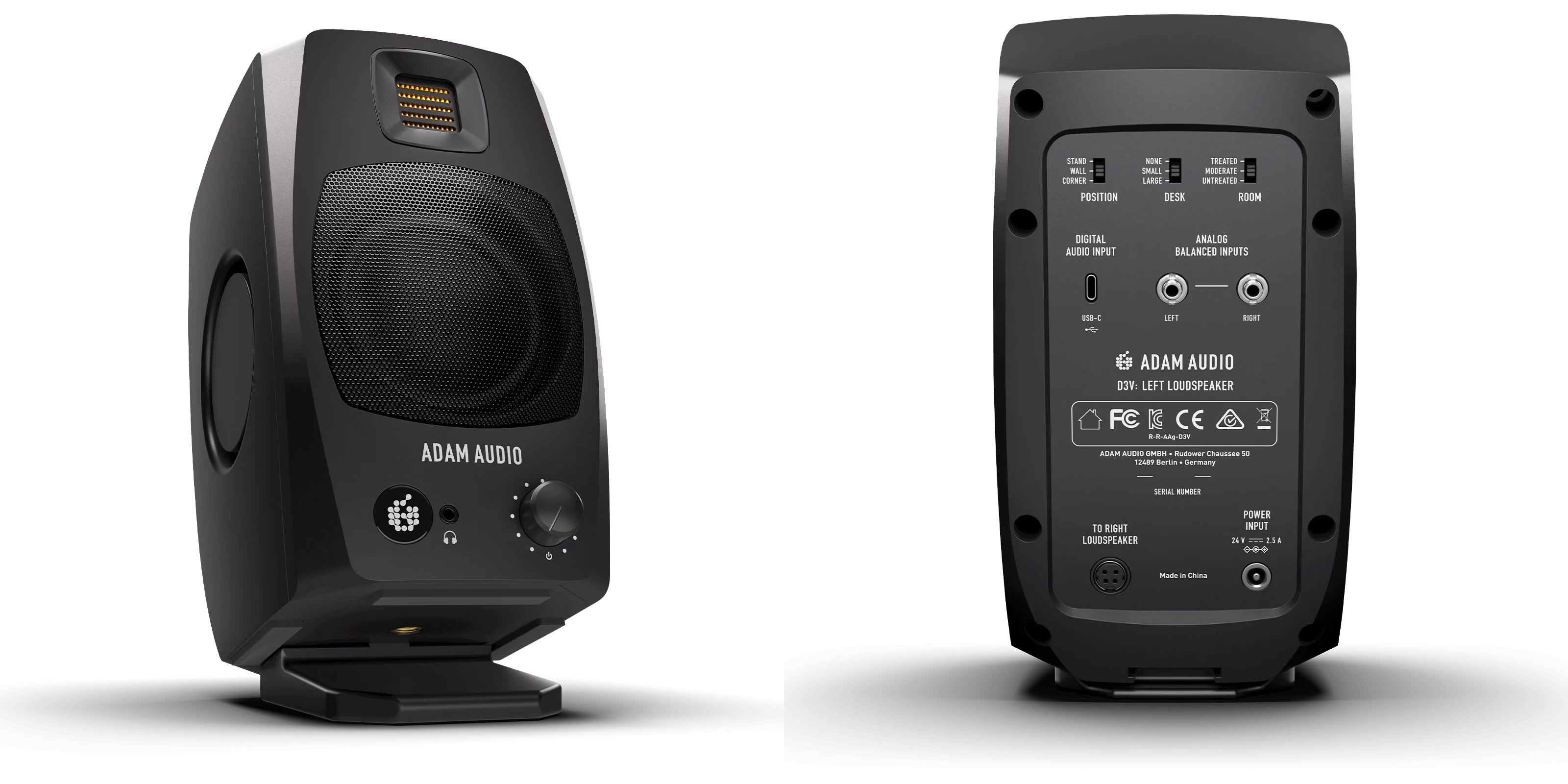 Adam Audio D3V: monitores de estudio de 3,5 pulgadas con USB-C